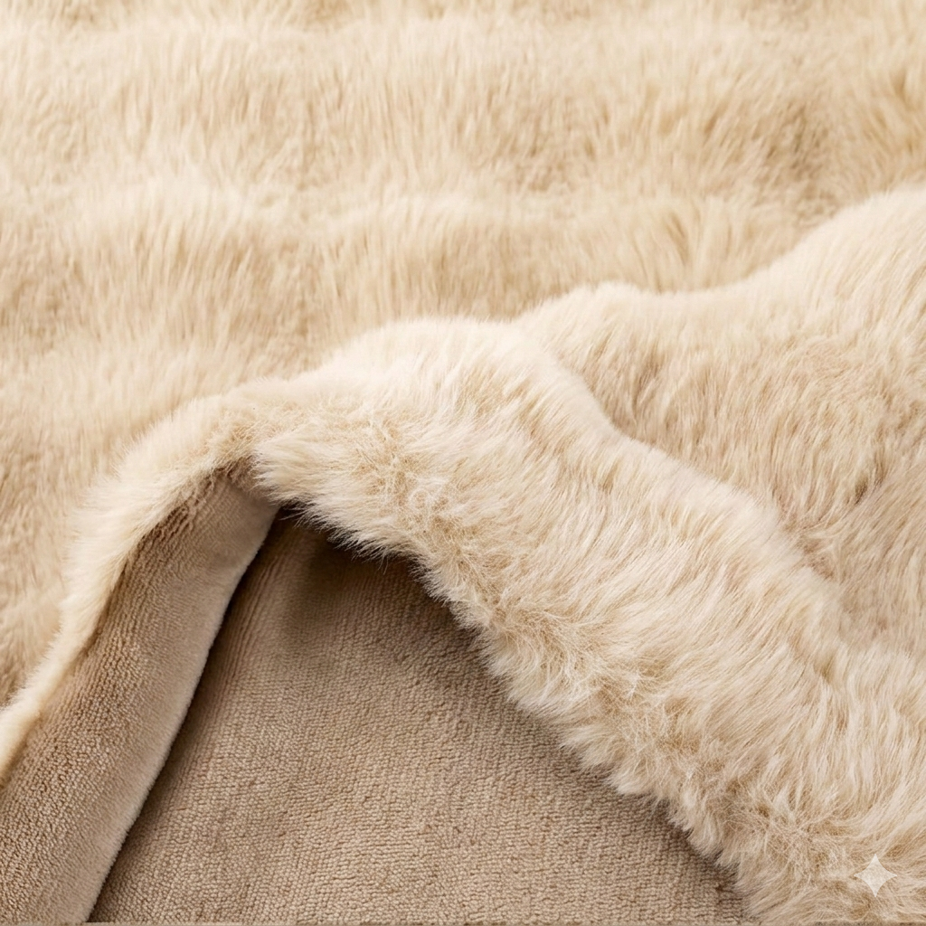 Elola Heated Blanket Double 180x130cm Plush Beige
